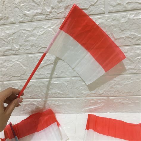 Jual Bendera Merah Putih Stik Pack Isi 10 Pcs Stik Bendera Merah