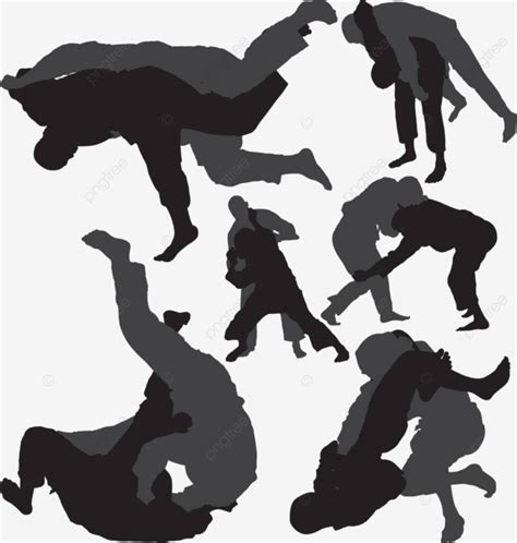 Wrestling Stance Silhouette