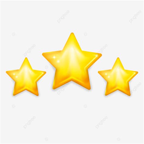 3d Three Gold Star Clipart Vector Star Clipart Gold Clipart 3d