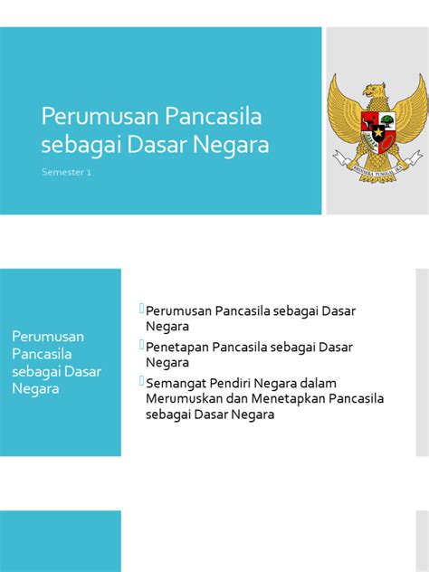 Perumusan Pancasila Sebagai Dasar Negara Dan Penetapan Pancasila