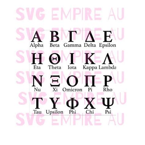 Greek Alphabet Svg Greek Letters Svg Fraternity Letters Svg Sorority