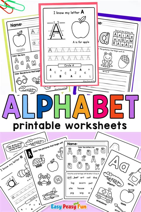 Alphabet Worksheets For Preschool And Kindergarten Easy Peasy And Fun