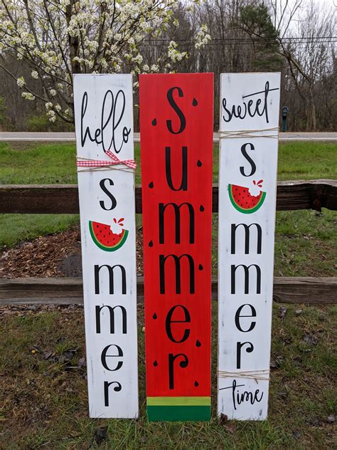 Hello Summer Outdoorindoor Wooden Porch Sign Alex In Aurora