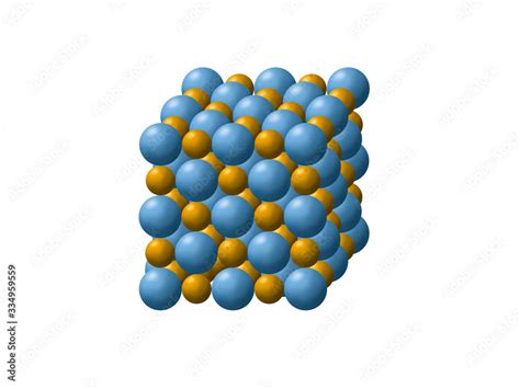 Sodium Chloride Nacl Molecule Structure In 3d Show Structure Of Ionic