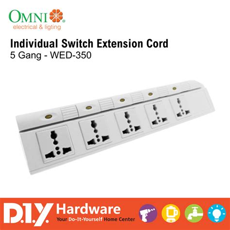 Omni 5 Gang Individual Switch Extension Cord Wed 350 Shopee Philippines