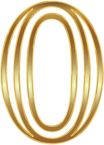 Number Zero Gold Shining Png Clip Art Image Birthday Cake Topper Porn