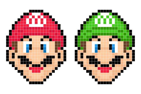 Super Mario Brothers Pixel Art Vector Illustration Mario Icon 90s