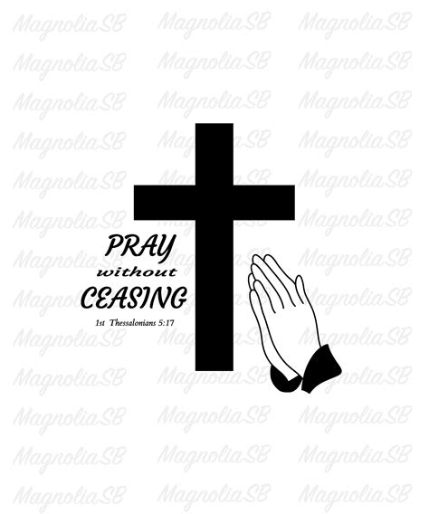 Praying Hands Svg Dxf Praying Hand Clipart Cutting Vector Cross