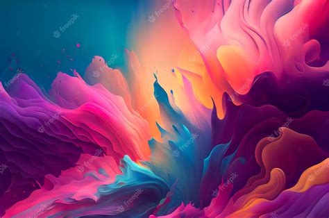 Premium Photo 3d Colorful Abstract Wallpaper