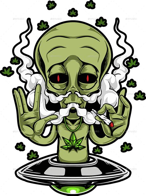 Weed High Chillin Svg Alien Svg Alien Smoking Weed Svg Smoking Joint