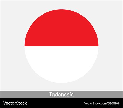 Indonesia Round Circle Flag Royalty Free Vector Image