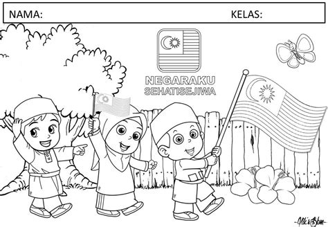 Bendera Malaysia Coloring