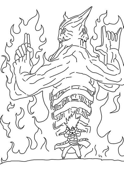 Madaras Susanoo Coloring Page Free Printable Coloring Pages