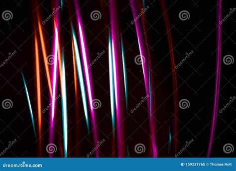 Multicoloured Bright Neon Abstract For Backgrounds Lights In Motion On