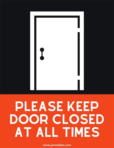 50 Printable Please Close Door Sign Printableocom