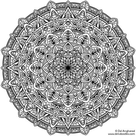 Really Hard Mandala Coloring Pages Coloring Home