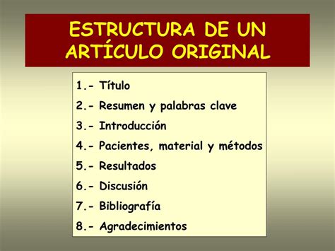 Estructura De Un Articulo