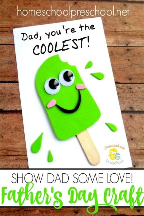 A handmade card or gift for dad from the kids is a father's day must. Easy DIY Father's Day Craft - Homeschool Giveaways