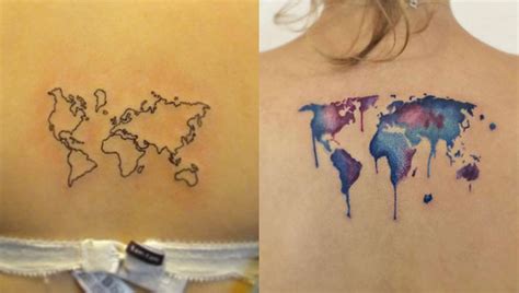 40 World Map Tattoos That Will Ignite Your Inner Travel Bug Tattooblend