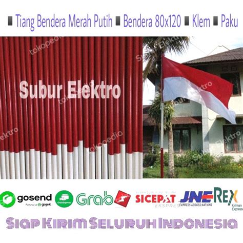 Jual Paket Tiang Besi Bendera Merah Putih Indonesia 3 Meter Bagus Murah