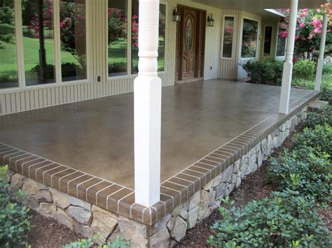 Stamped Concrete Front Porch Ideas