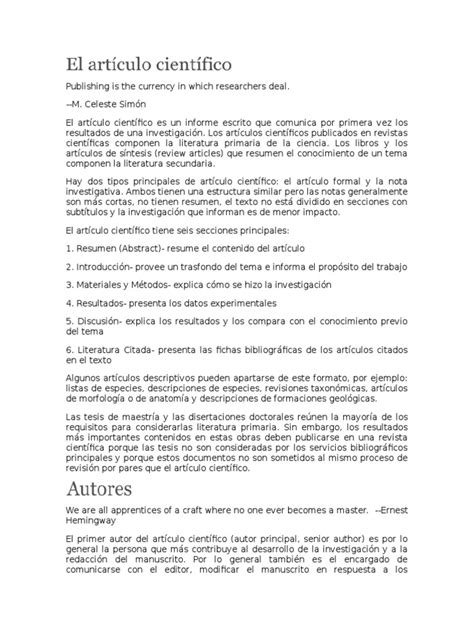 Articulo Cientificodocx Taxonomía Biología Ciencia