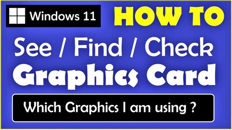 Windows 11 Graphics Card