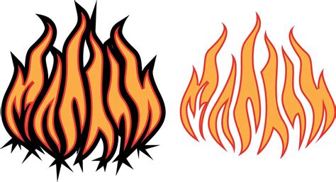 Burning Fire Vector Clip Art Isolated On Transparent Background