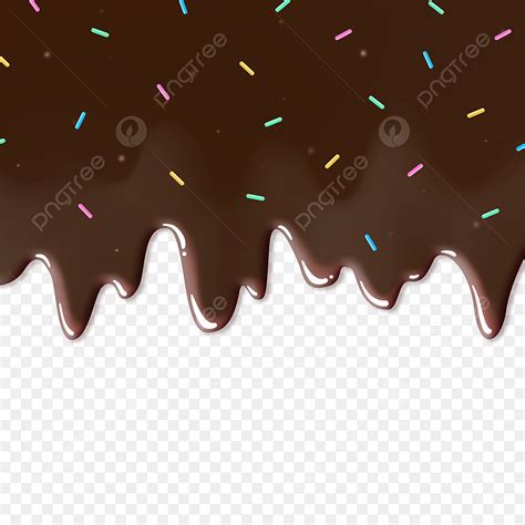 Chocolate Dripping White Transparent Dessert Chocolate Drips Dessert