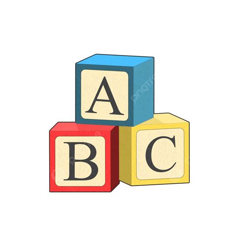 Abc Building Blocks For Learning And Play Letter Alphabet Illustration