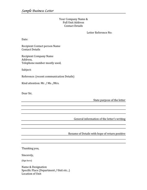 35 Formal Business Letter Format Templates And Examples Template Lab