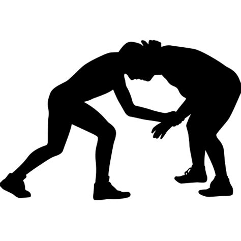 Wrestling Stance Silhouette