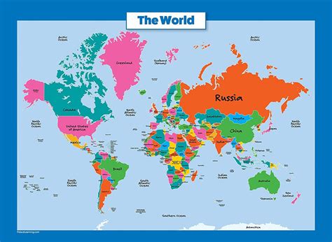 Map Of The World Printable Large World Map With Country Names