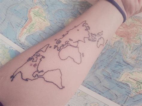 Fantastic Map Tattoo On Arm Tattoos Designs