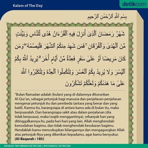 Surat Al Baqarah Ayat 185 Surat Infographic Design Infographic