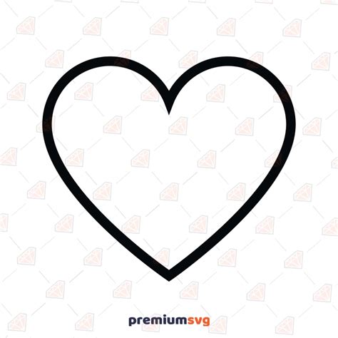 Free Svg Heart Outline Free Heart Outline Cut File Premiumsvg