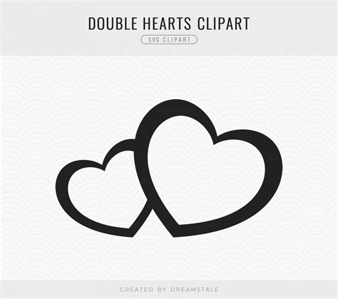 Double Hearts Svg Free Clipart Dreamstale