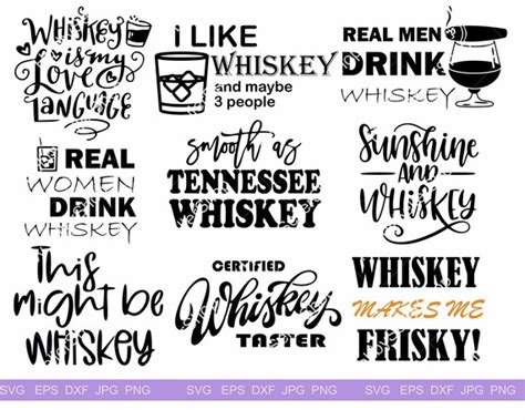 Whiskey Svg Whiskey Glass Svg Alcohol Clipart Alcohol Files Etsy