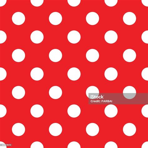 Latar Belakang Polkadot Merah Dan Putih Yang Mulus Ilustrasi Stok