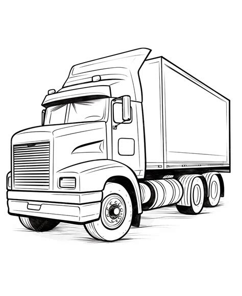 Premium Photo Camion Truck Coloring Page For Kids Transportation