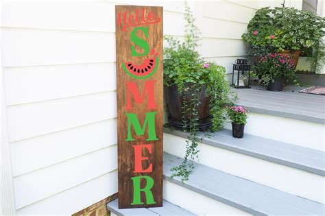 Hello Summer Porch Sign Summer Porch Sign Summer Porch Etsy