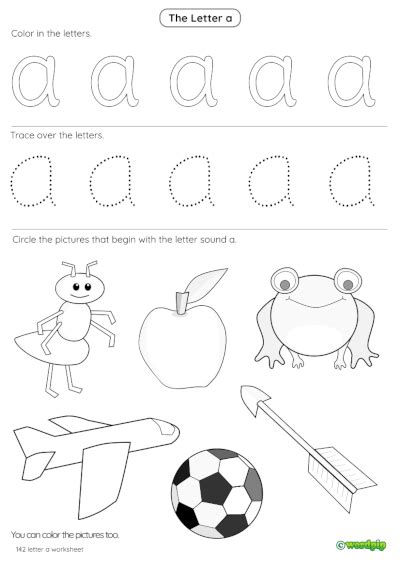 Letter A Is For Apple Handwriting Practice Worksheet Free