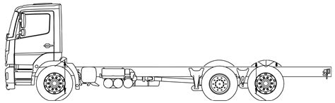 Mercedes Benz Axor 25 II 6x2 Lowliner Heavy Truck Blueprints Free