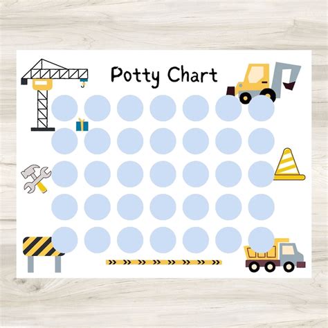 Potty Chart Printable For Kids Set Of 6 Boy Potty Charts Toddler