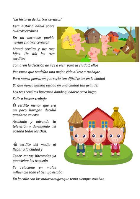 La Historia De Los Tres Cerditos Cuentos Infantiles Nbkomputer