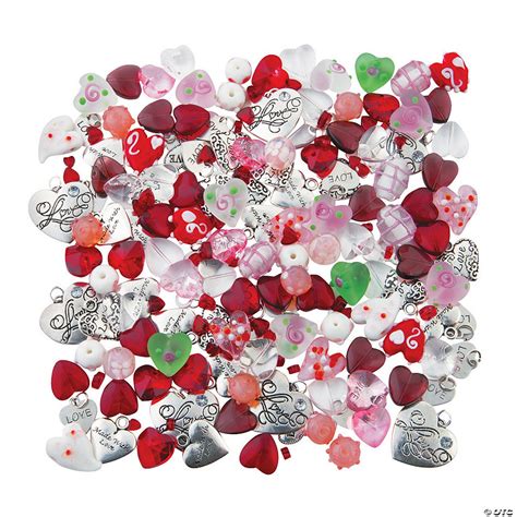 Hearts A Plenty Glass Bead And Charm Assortment Discontinued