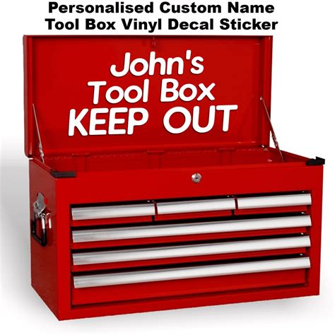 Custom Personalised Name Tool Box Vinyl Sticker Concept Graphics