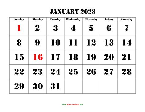 Printable Calendars 2023 With Holidays