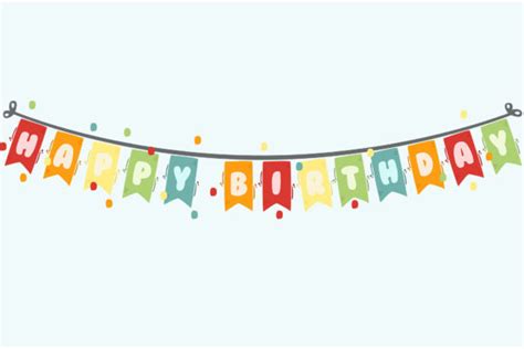 Happy Birthday Banner Illustration Graphic By Aprilarts · Creative Fabrica