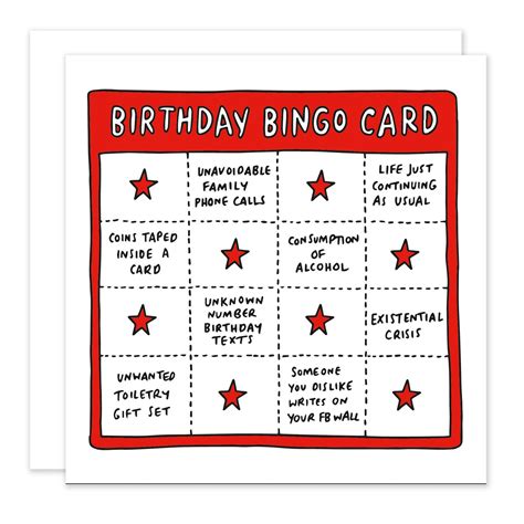 Birthday Bingo Card